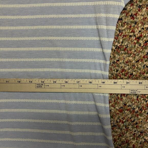 Sail to Sable Blue White Textured Rope Stripe Knit Long Sleeve Dress Size L - Picture 12 of 15